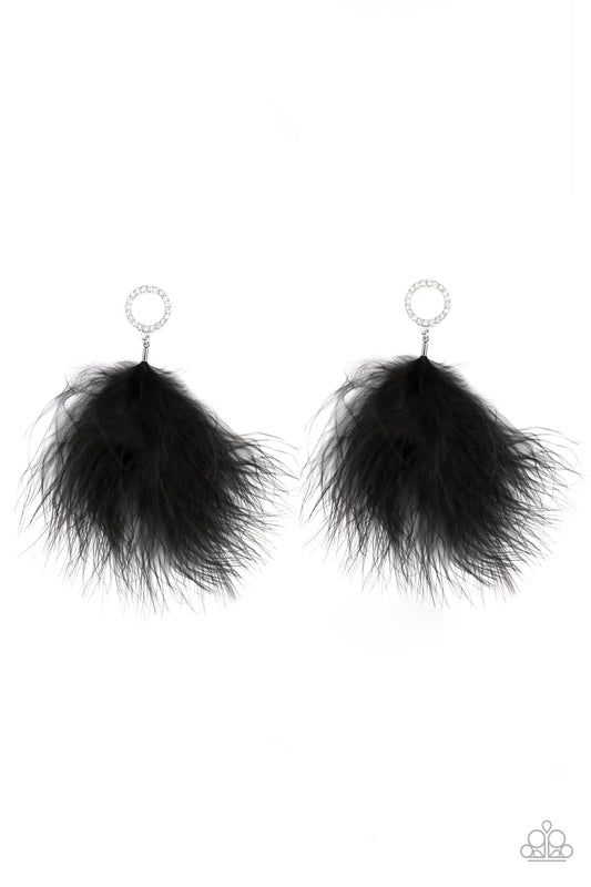 brought✽to✽you✽by✽blingflingbykatboa-down-black-post earrings✽paparazzi-accessories