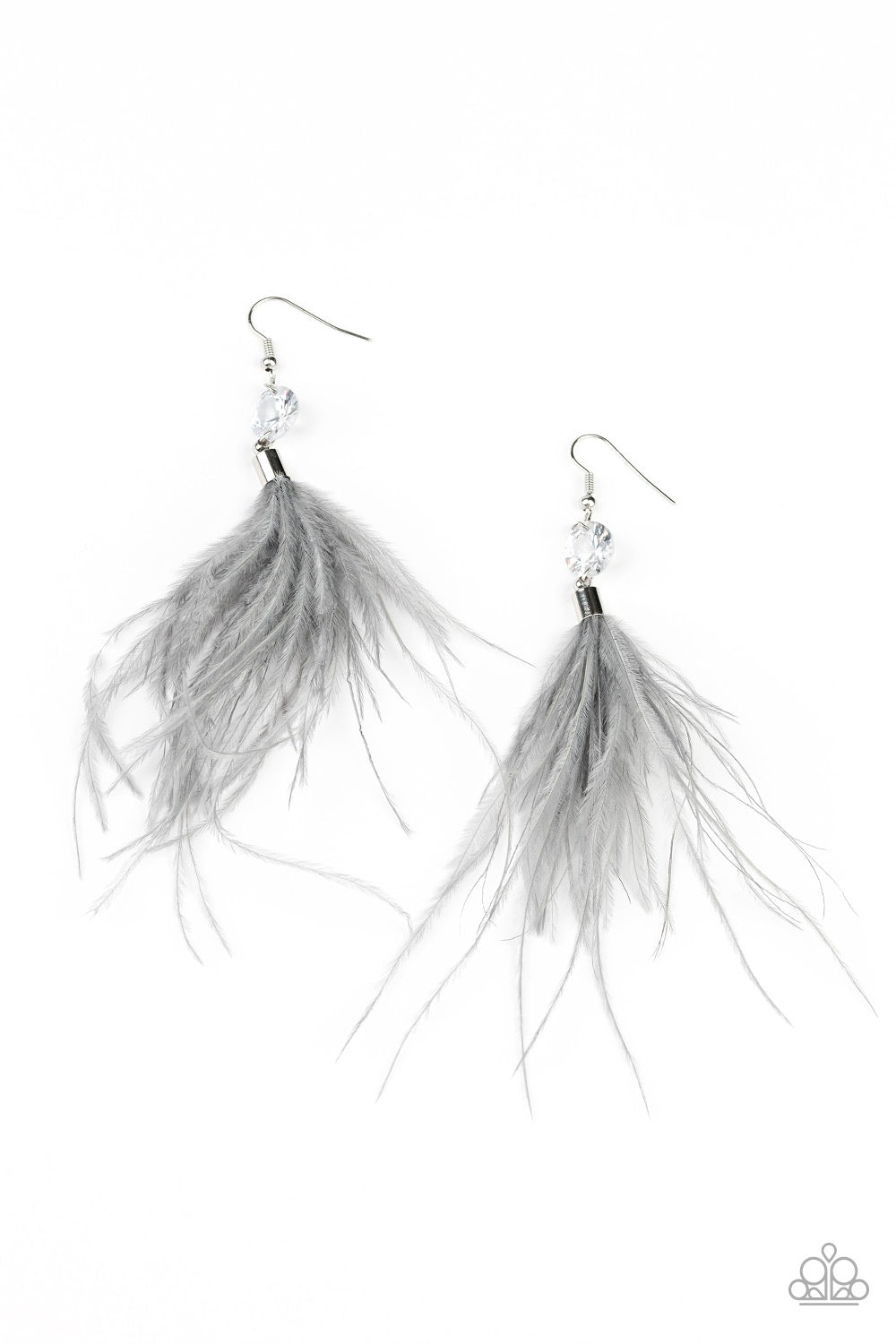 brought✽to✽you✽by✽blingflingbykatfeathered-flamboyance-silver-earrings✽paparazzi-accessories