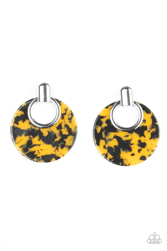 brought✽to✽you✽by✽blingflingbykat✽metro-zoo-yellow-post earrings✽paparazzi-accessories