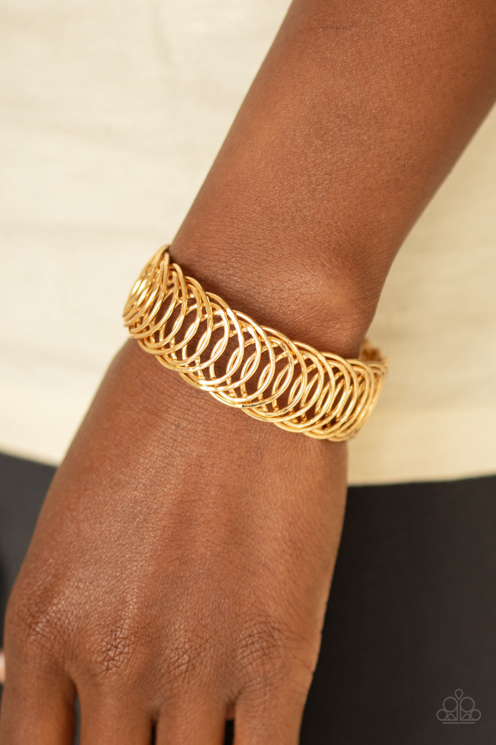 Paparazzi Accessories ✽ Dizzyingly Demure - Gold Bracelet✽Flat Rate Ship $4.50✽