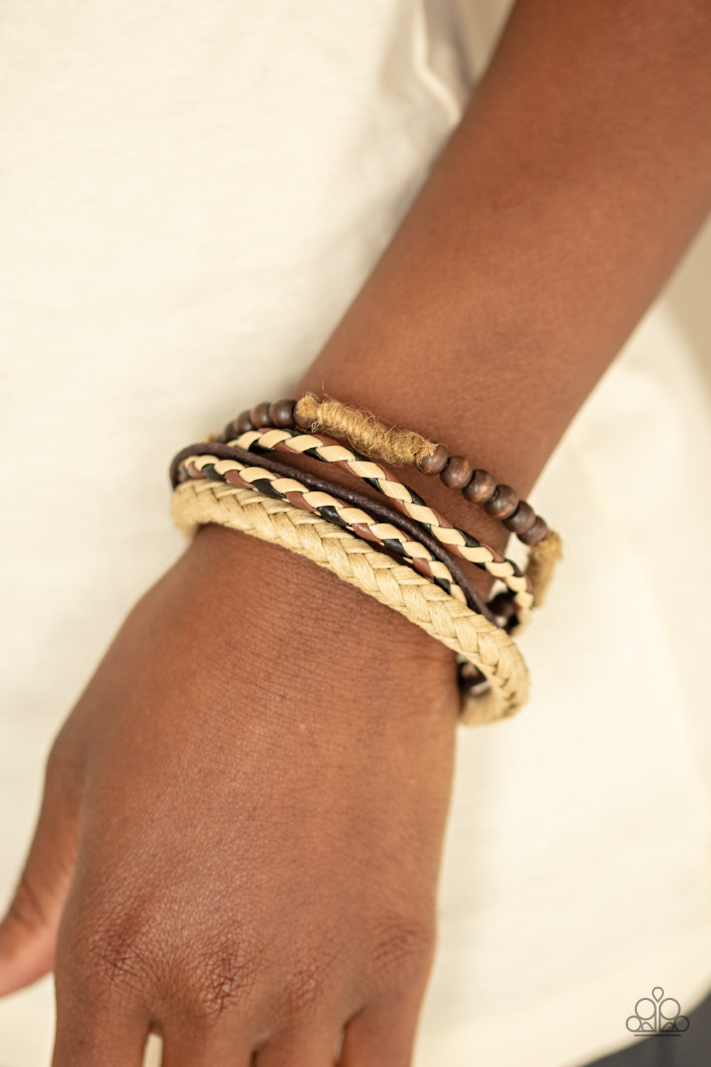Paparazzi Accessories ✽ Woodland Wayfarer - Brown Bracelet✽Flat Rate Ship $4.50✽