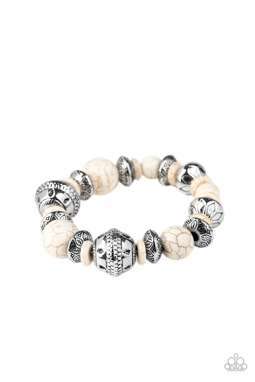 brought✽to✽you✽by✽blingflingbykat✽majestic-masonry-white-bracelet✽paparazzi-accessories