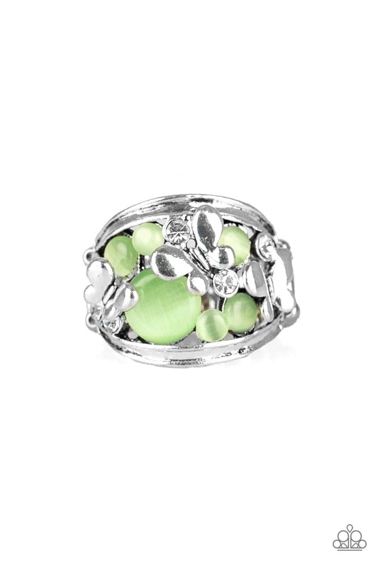 brought✽to✽you✽by✽blingflingbykat✽flutter-me-up-green-ring✽paparazzi-accessories