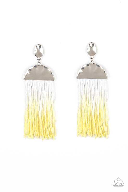 brought✽to✽you✽by✽blingflingbykat✽rope-them-in-yellow-post earrings✽paparazzi-accessories