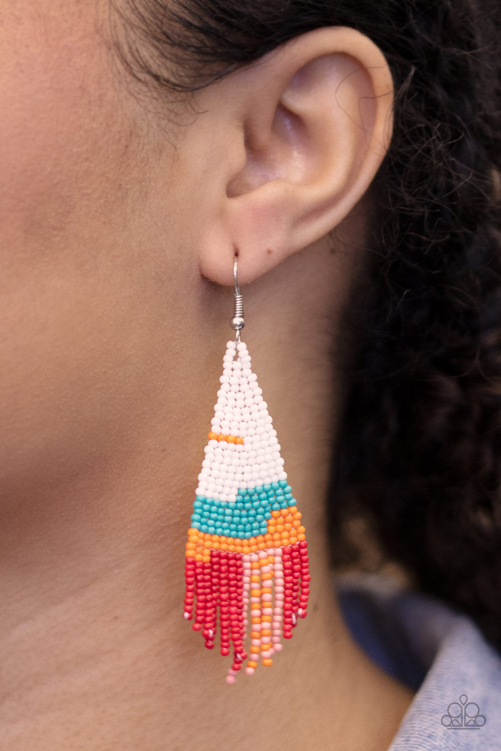 Paparazzi Accessories ✽ Summer Heat - White Earrings✽Flat Rate Ship $4.50✽