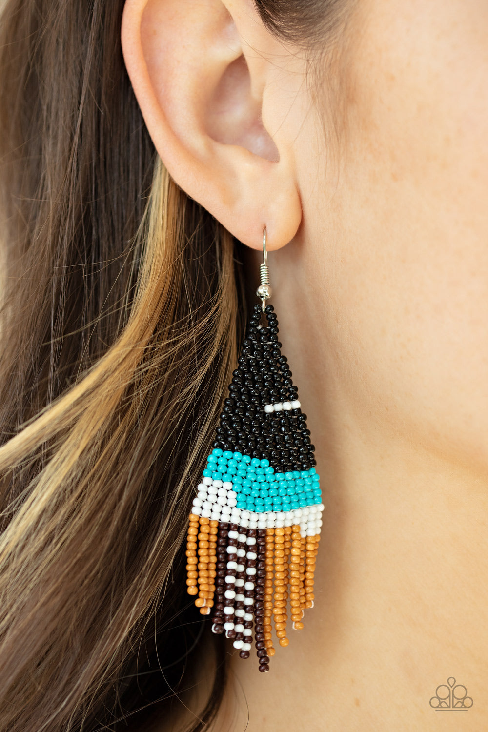 Paparazzi Accessories ✽ Summer Heat - Black Earrings✽Flat Rate Ship $4.50✽