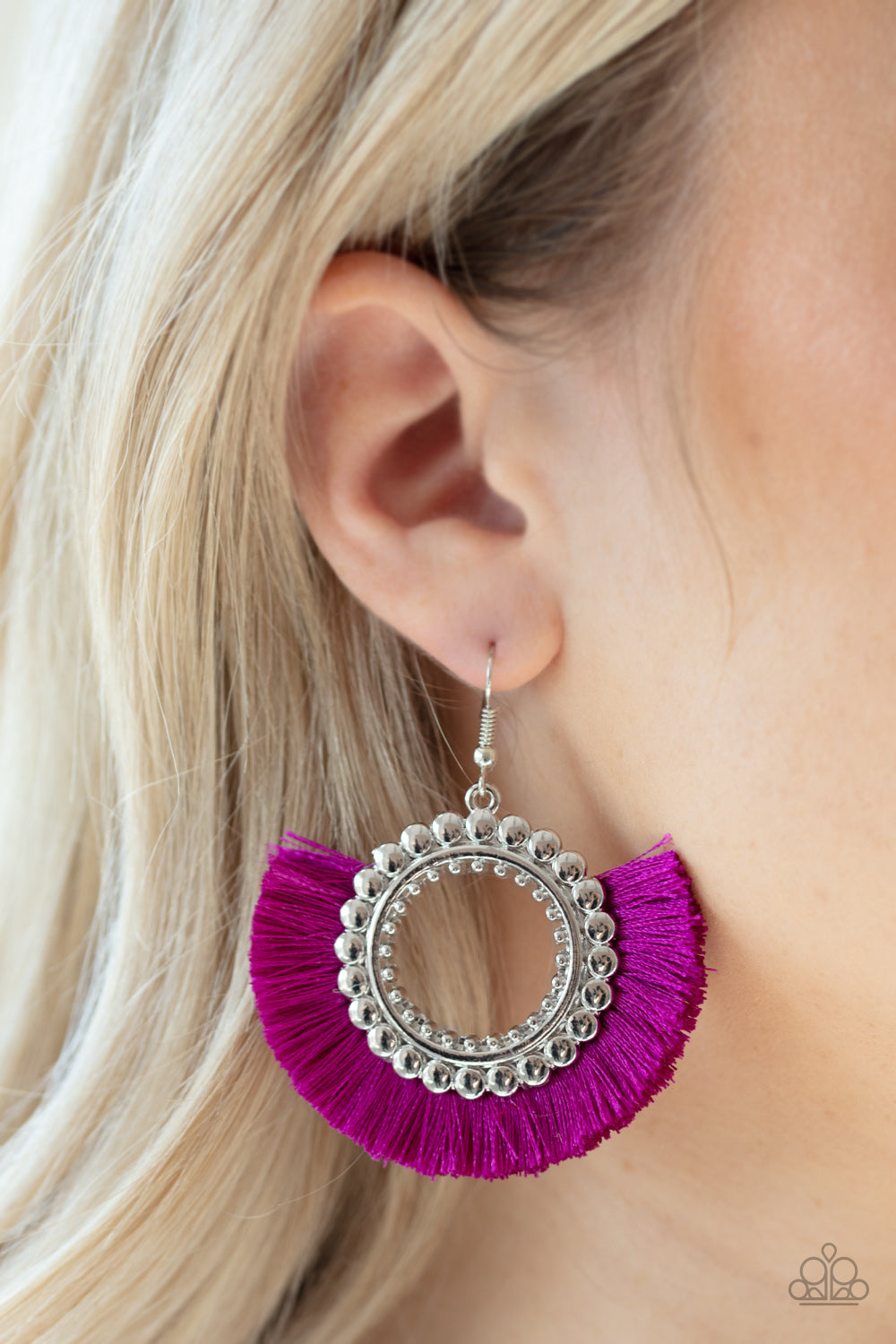 Paparazzi Accessories ✽ Fringe Fanatic - Purple Earrings✽Flat Rate Ship $4.50✽