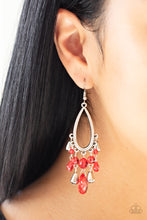 Load image into Gallery viewer, Paparazzi Accessories ✽ Summer Catch - Red Earrings✽Flat Rate Ship $4.50✽
