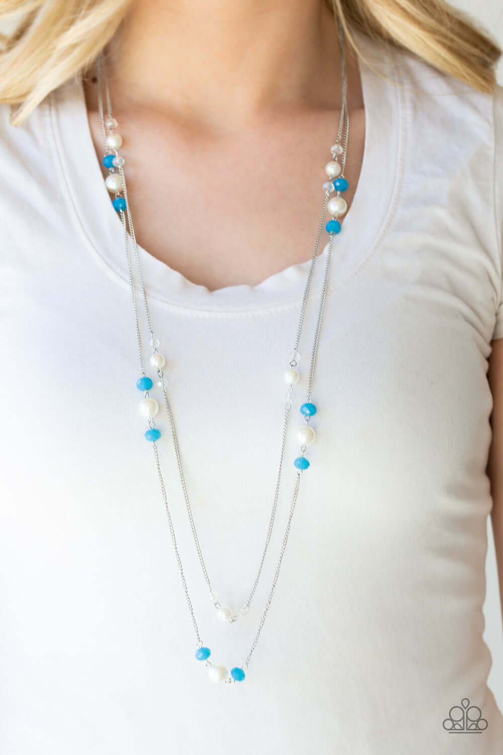 Paparazzi Accessories ✽ Spring Splash - Blue Necklace✽Flat Rate Ship $4.50✽ - Image #2