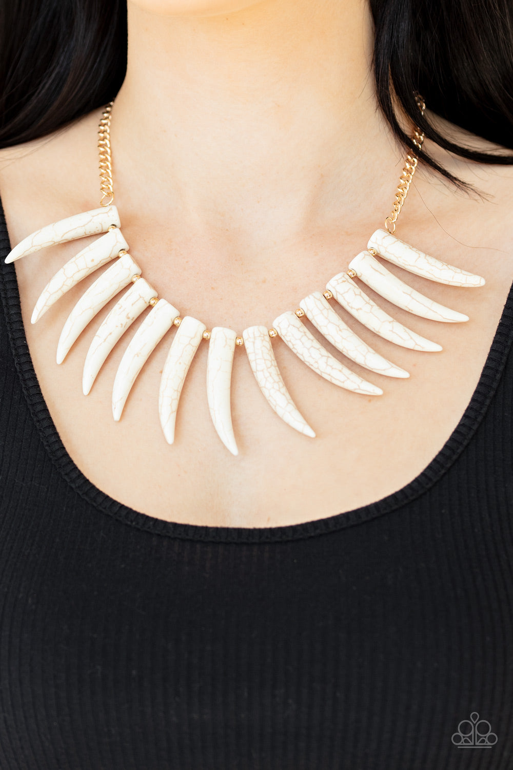 Paparazzi Accessories ✽ Tusk Tundra - White Necklace✽Flat Rate Ship $4.50✽ - Blingflingbykat 