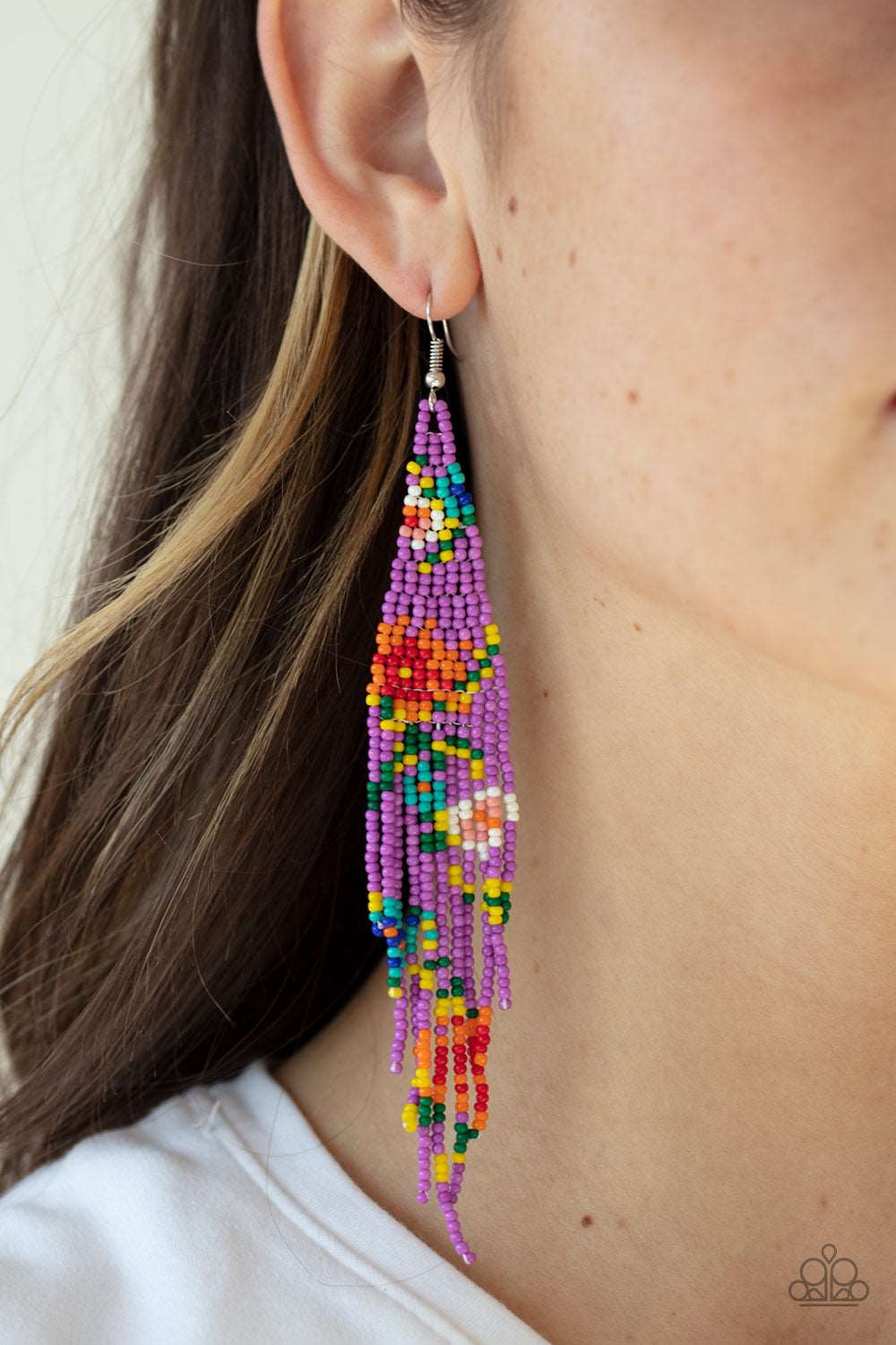 Paparazzi Accessories ✽ Beaded Gardens - Purple Earrings✽Flat Rate Ship $4.50✽