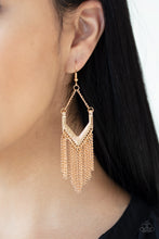 Load image into Gallery viewer, Paparazzi Accessories ✽ Unchained Fashion - Gold Earrings✽Flat Rate Ship $4.50✽
