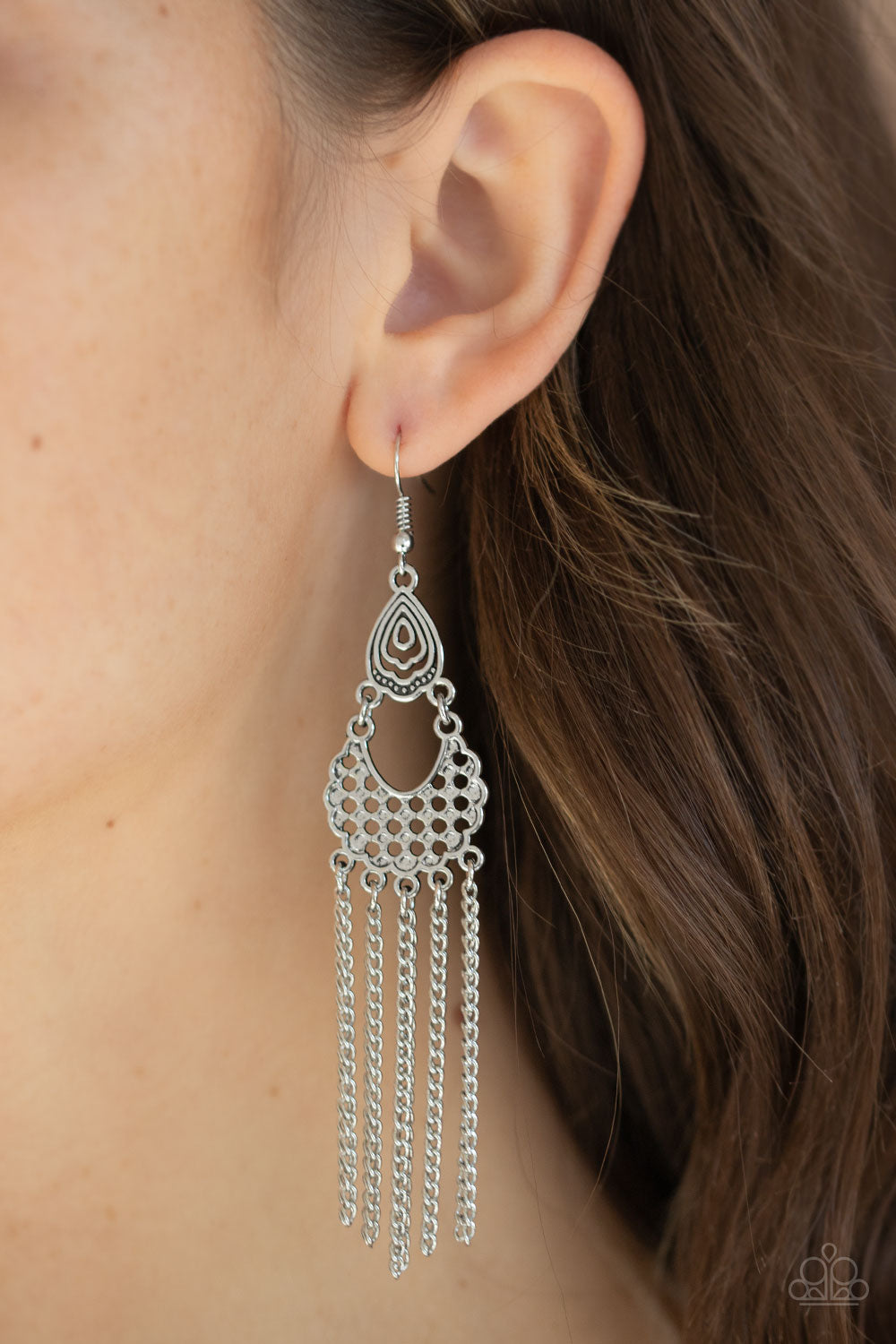 Paparazzi Accessories ✽ Insane Chain - Silver Earrings✽Flat Rate Ship $4.50✽