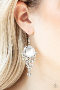 Paparazzi Accessories ✽ Elegantly Effervescent - White Earrings✽Flat Rate Ship $4.50✽