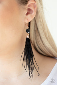 Paparazzi Accessories ✽ Feathered Flamboyance - Gold Earrings✽Flat Rate Ship $4.50✽