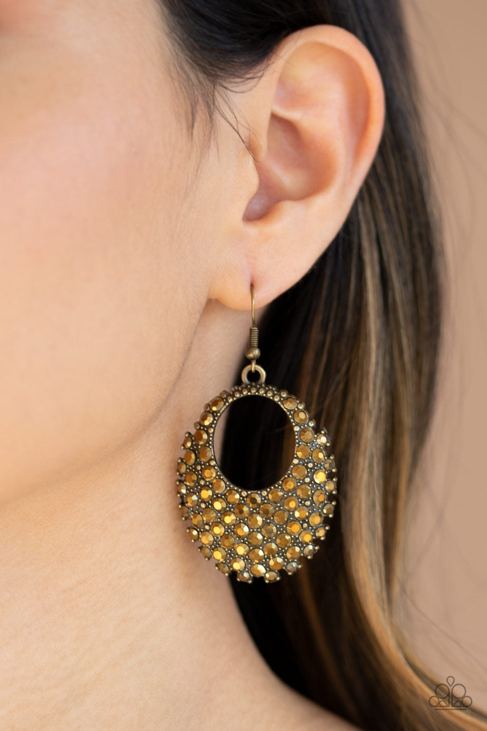Paparazzi Accessories ✽ Fierce Flash - Brass Earrings✽Flat Rate Ship $4.50✽
