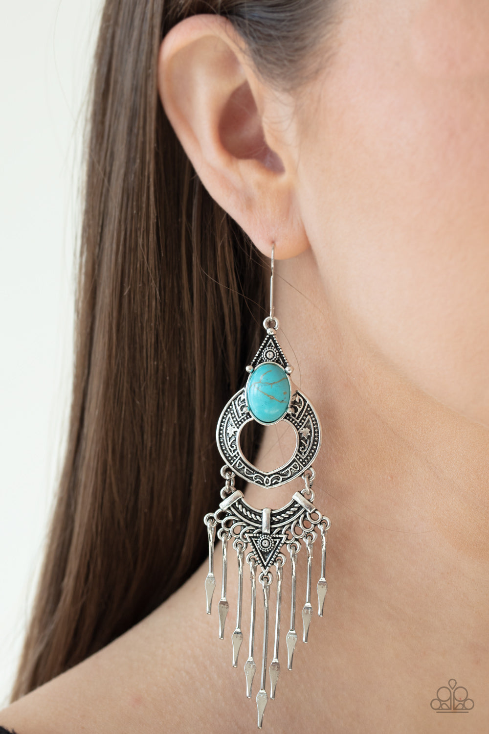 Paparazzi Accessories ✽ Southern Spearhead - Blue Earrings✽Flat Rate Ship $4.50✽