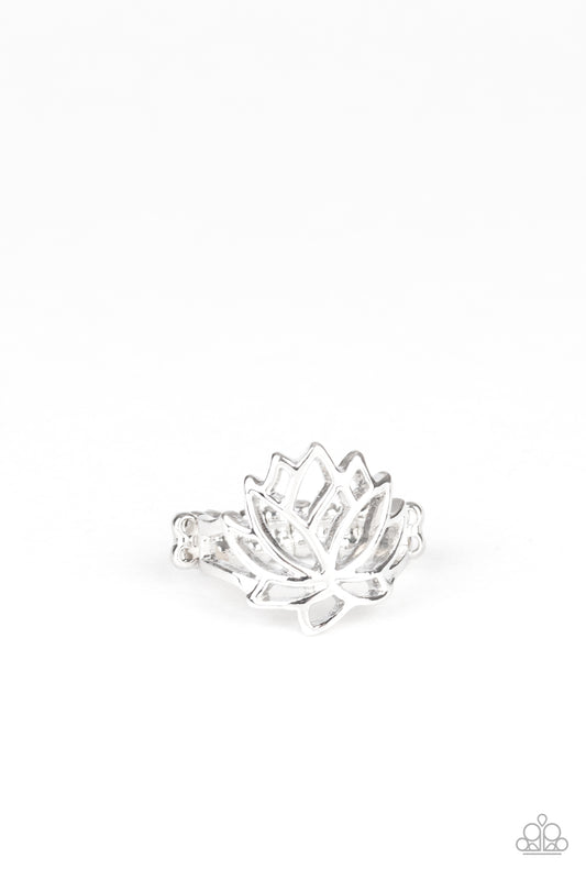 brought✽to✽you✽by✽blingflingbykat✽lotus-lover-silver-ring✽paparazzi-accessories