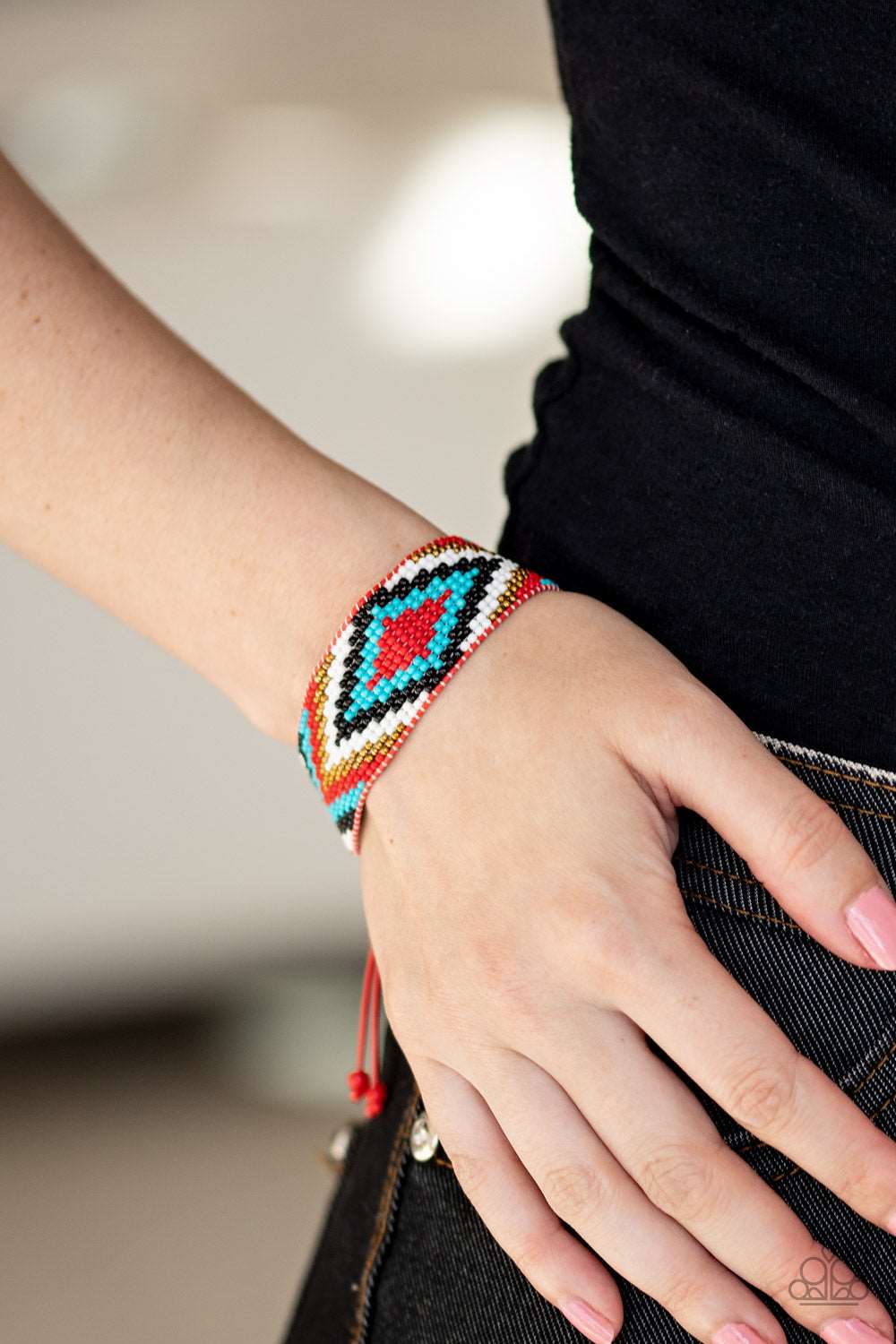 Paparazzi Accessories ✽ Beautifully Badlands - Red Bracelet✽Flat Rate Ship $4.50✽
