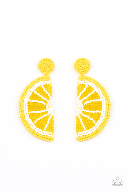 brought✽to✽you✽by✽blingflingbykat✽when-life-gives-you-lemons-yellow-post earrings✽paparazzi-accessories