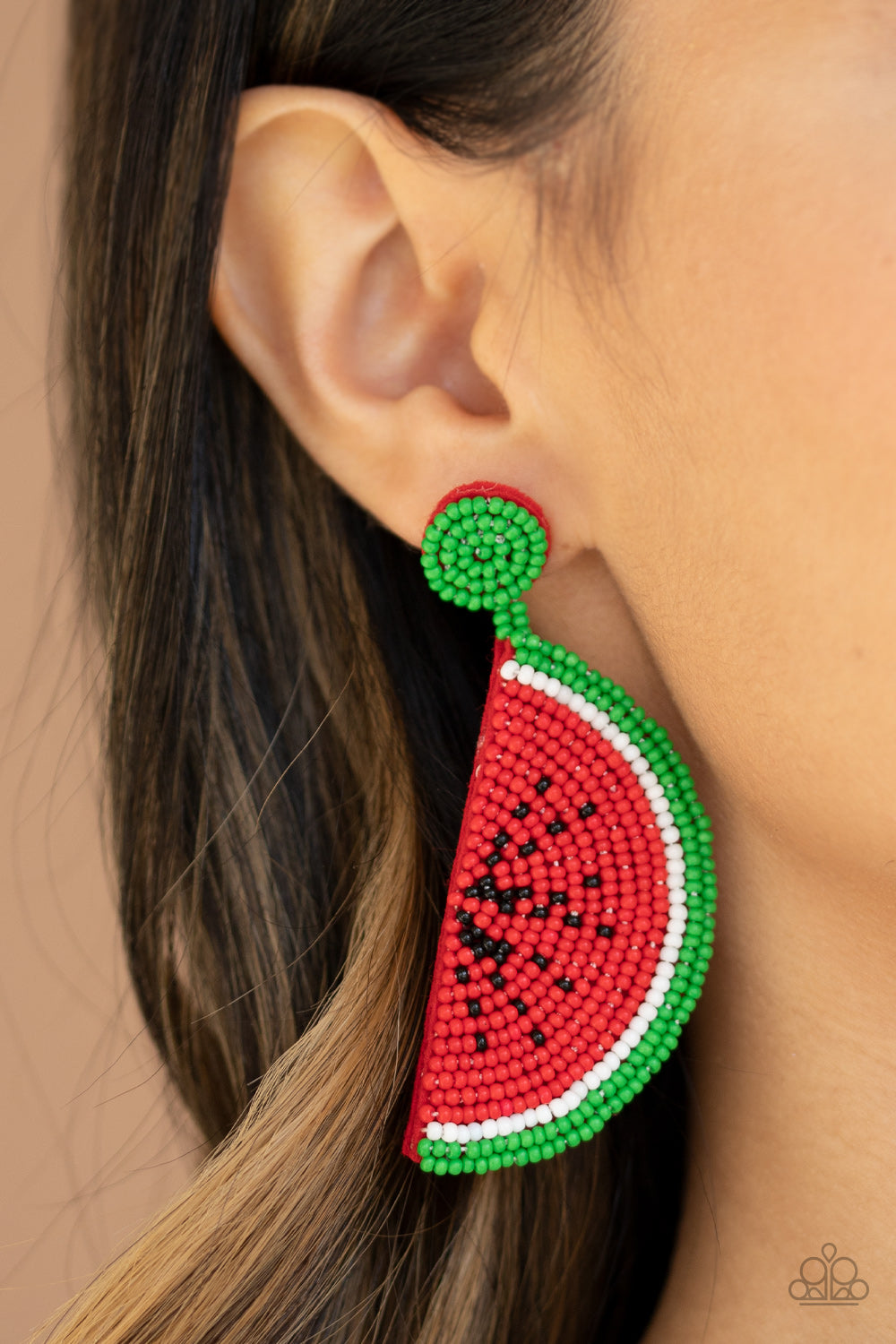 Paparazzi Accessories ✽ You Are One In A MELON - Red Post Earrings✽Flat Rate Ship $4.50✽
