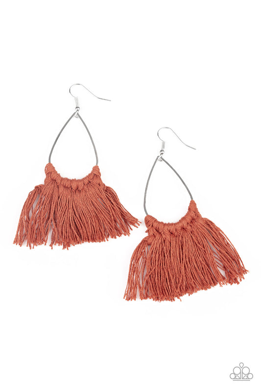 brought✽to✽you✽by✽blingflingbykat✽tassel-treat-brown-earrings✽paparazzi-accessories