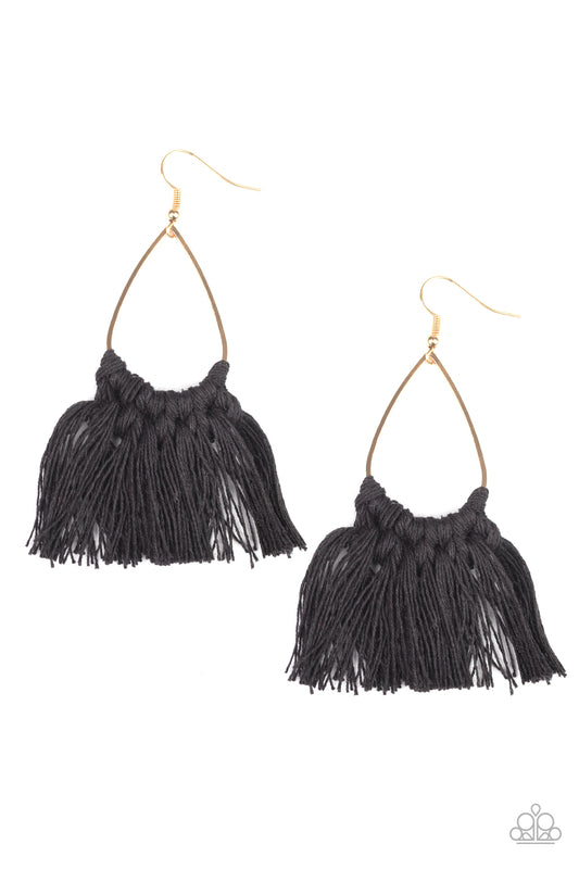 brought✽to✽you✽by✽blingflingbykat✽tassel-treat-black-earrings✽paparazzi-accessories