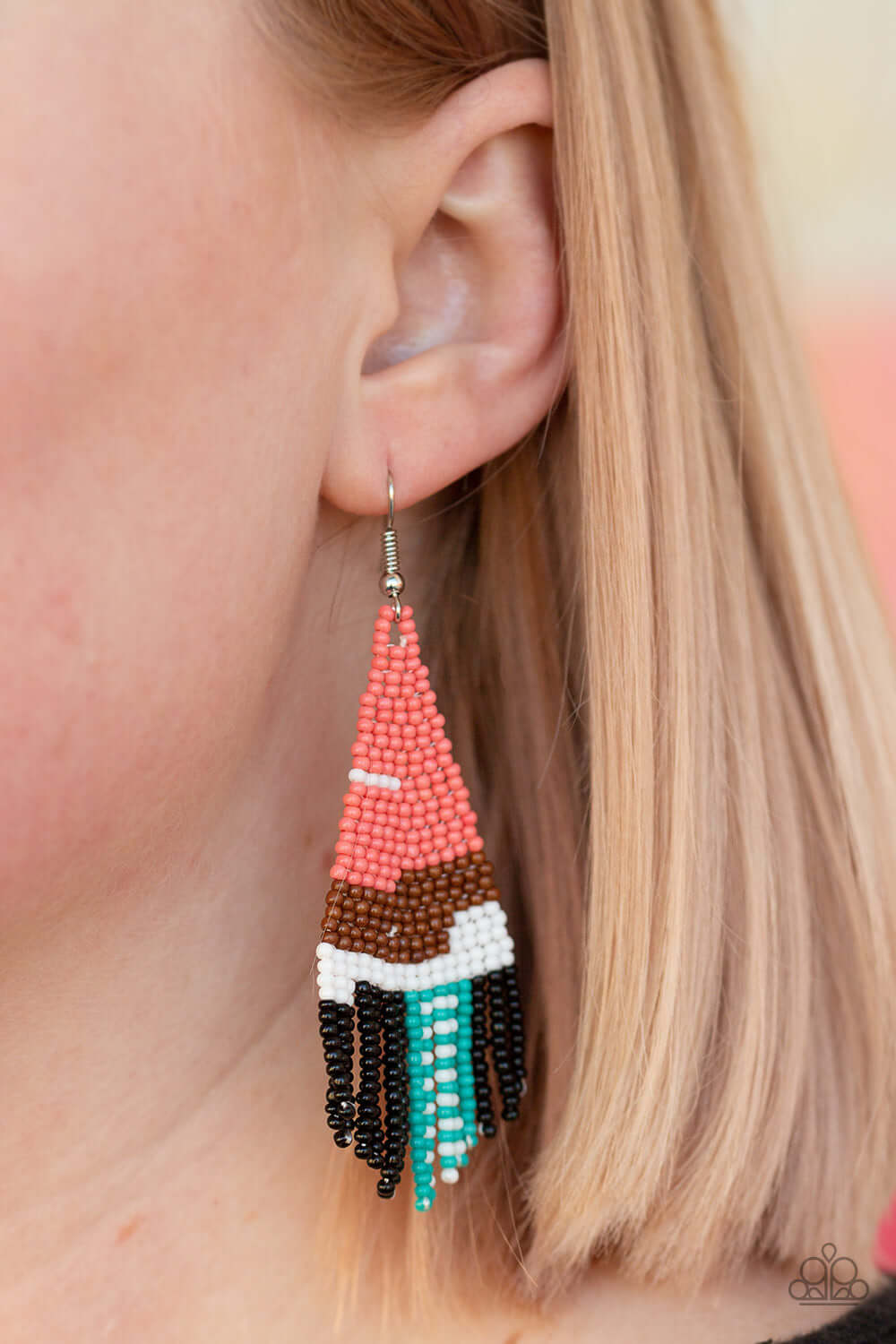 Paparazzi Accessories ✽ Summer Heat - Orange Earrings✽Flat Rate Ship $4.50✽ - Image #2