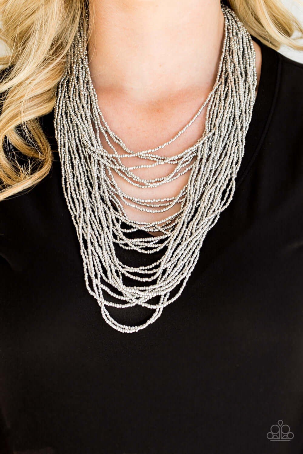Paparazzi Accessories ✽ Dauntless Dazzle - Silver Necklace✽Flat Rate Ship $4.50✽ - Image #2