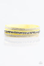 Load image into Gallery viewer, brought-to-you-by-blingflingbykat-mega-glam-yellow-bracelet-paparazzi-accessories-
