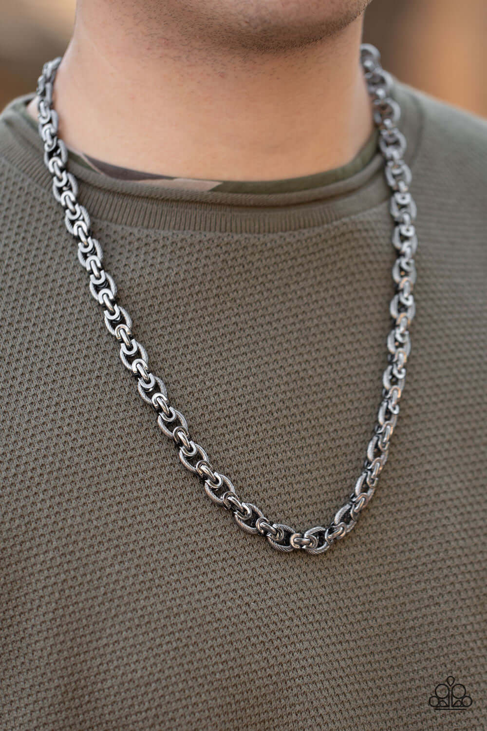 Paparazzi Accessories ❋Grit and Gridiron - Black Mens Necklace❋ Flat Rate Ship $4.50❋