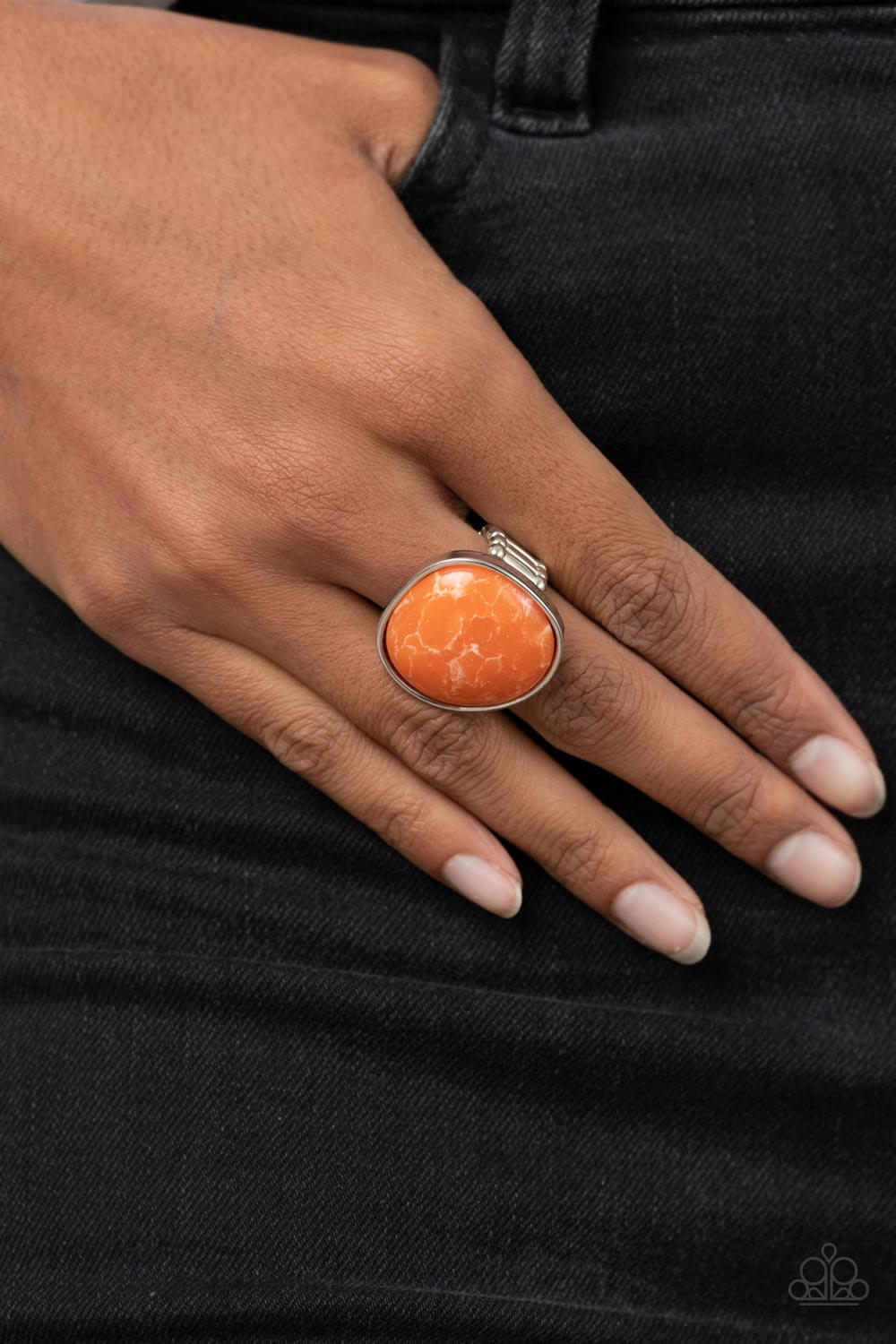 Paparazzi Accessories ❋Aesthetically Authentic - Orange Ring❋ Flat Rate Ship $4.50❋ - Image #2