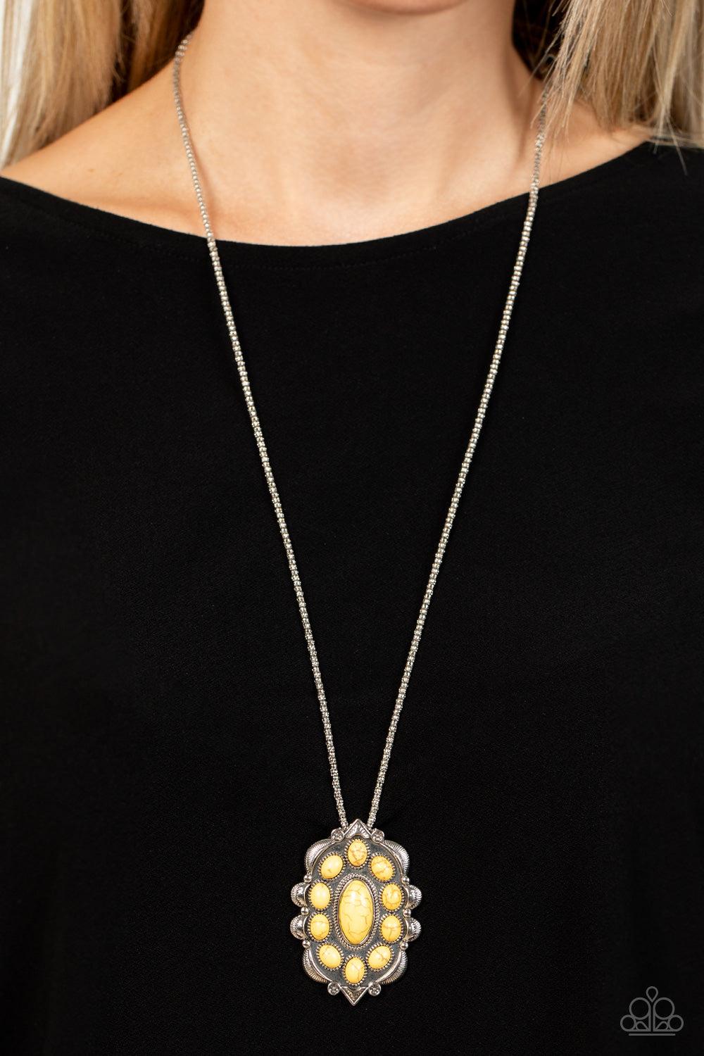 Paparazzi Accessories ❋Mojave Medallion - Yellow Necklace❋ Flat Rate Ship $4.50❋ - Image #2