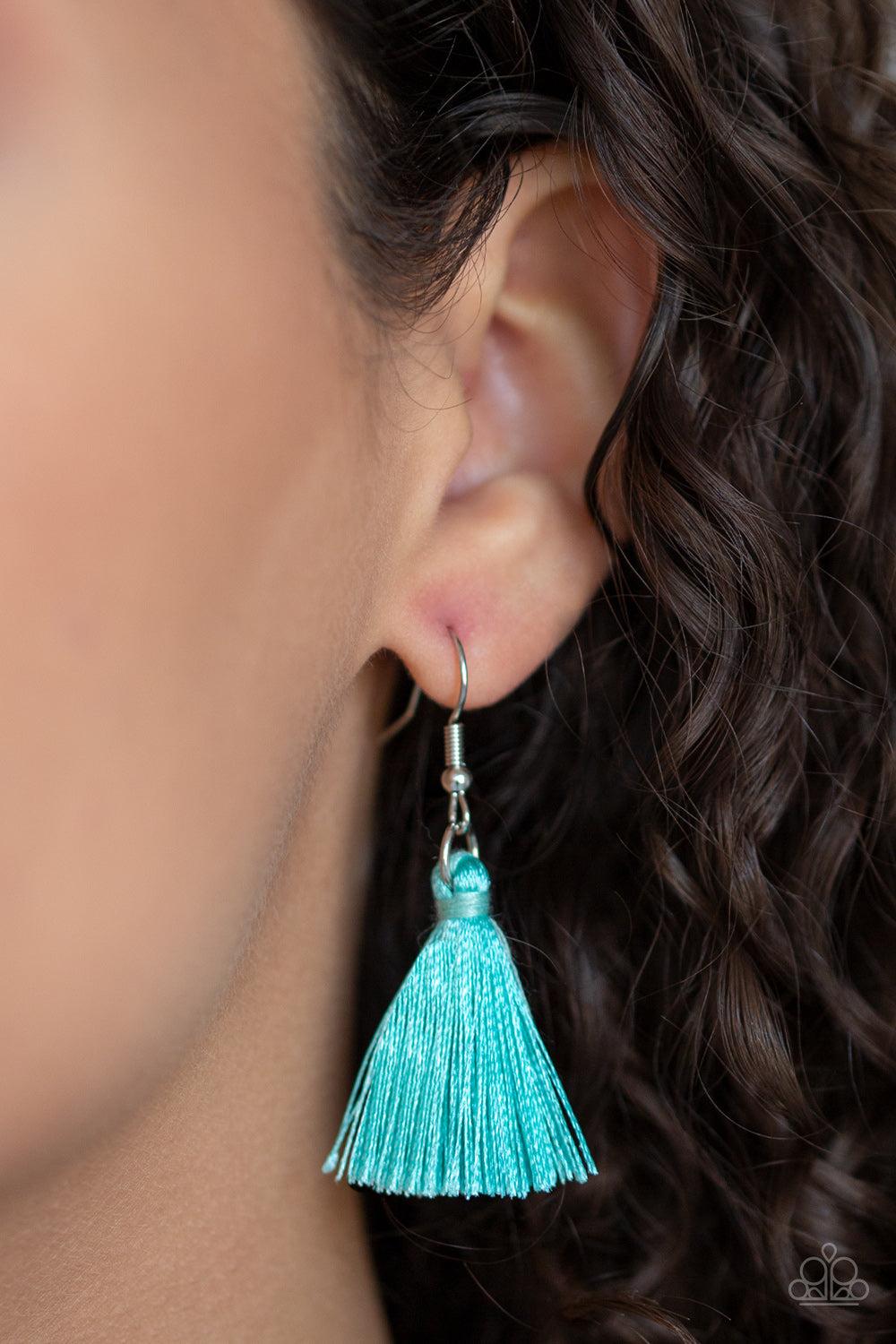 Paparazzi Accessories ✽ Triple The Tassel - Blue Necklace✽Flat Rate Ship $4.50✽ - Image #3