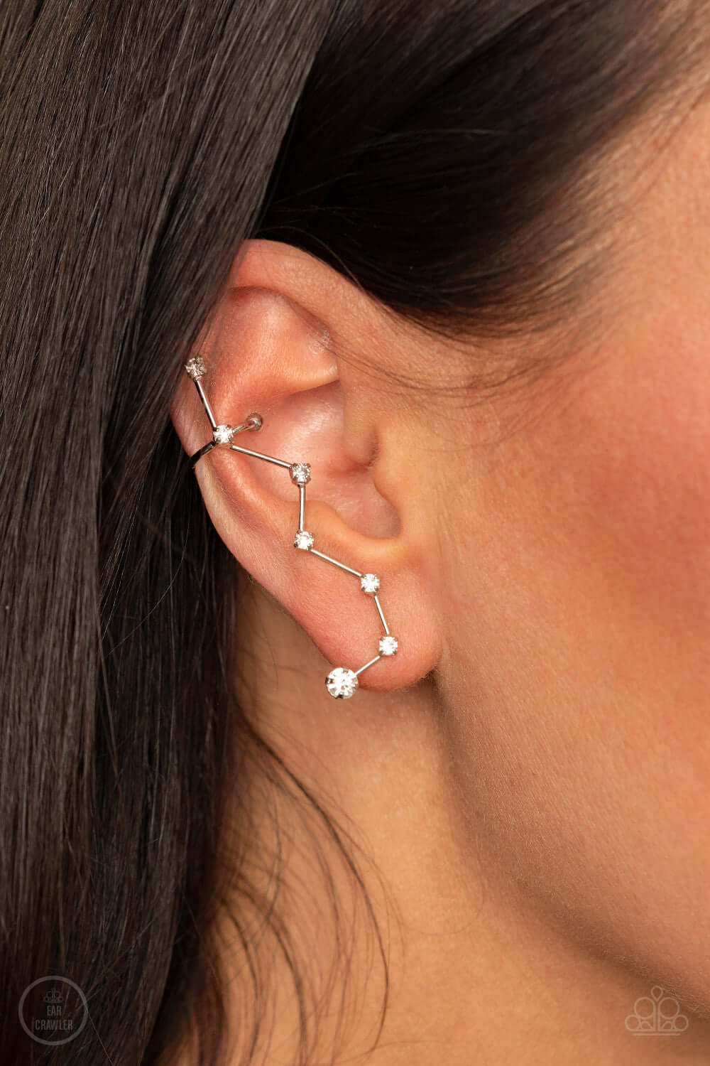 Paparazzi Accessories ✽ CONSTELLATION Prize - White Post Earrings✽Flat Rate Ship $4.50✽ - Image #2