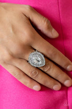 Load image into Gallery viewer, Paparazzi Accessories ❋Icy Indulgence - White Ring❋ Flat Rate Ship $4.50❋ - Image #2
