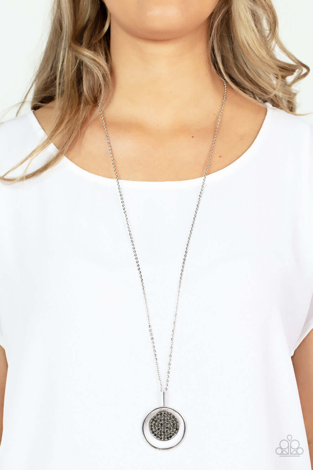 Paparazzi Accessories ❋There She GLOWS! - Silver Necklace❋ Flat Rate Ship $4.50❋ - Image #2