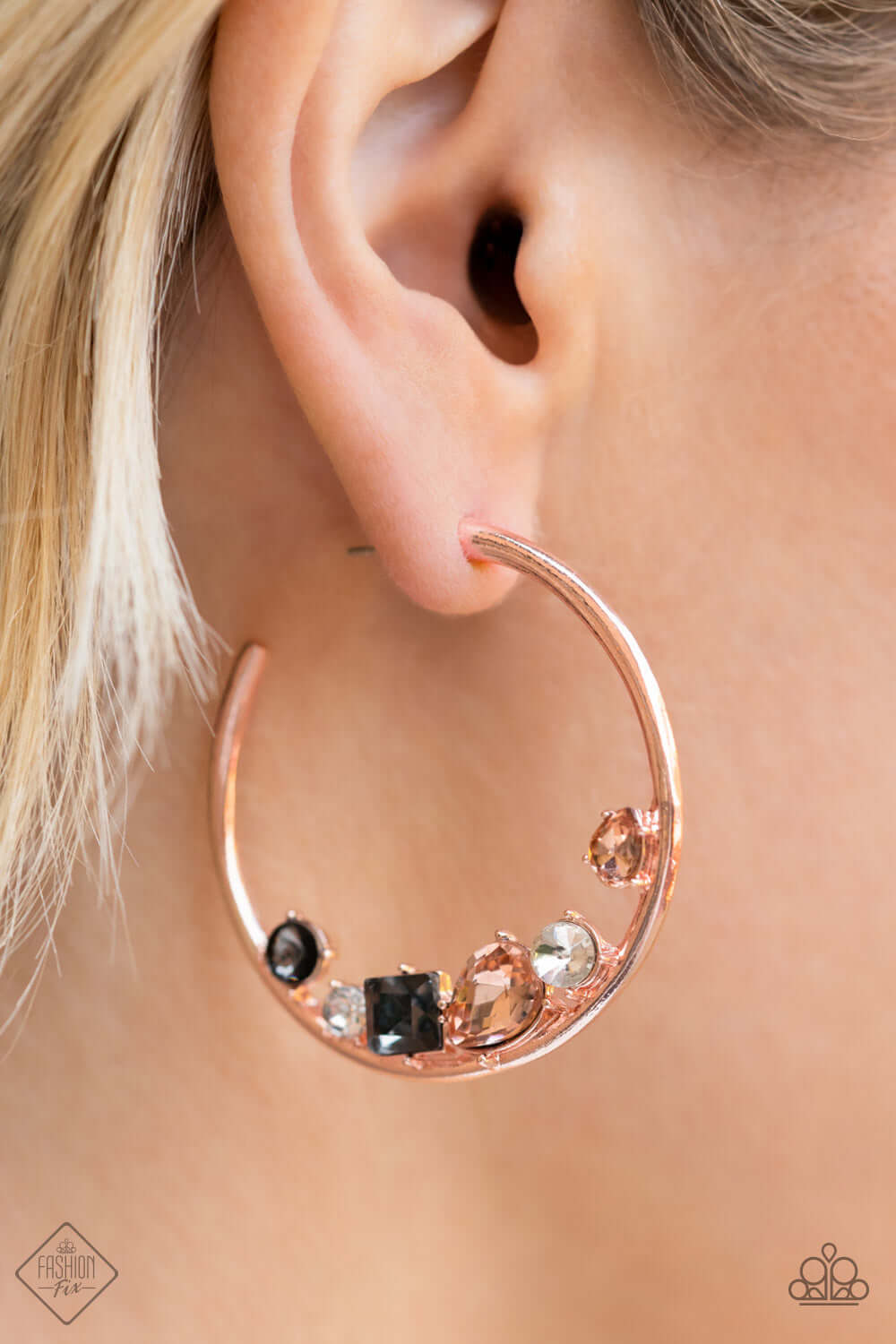Paparazzi Accessories ❋Attractive Allure - Rose Gold Earrings❋ Flat Rate Ship $4.50❋ - Image #2