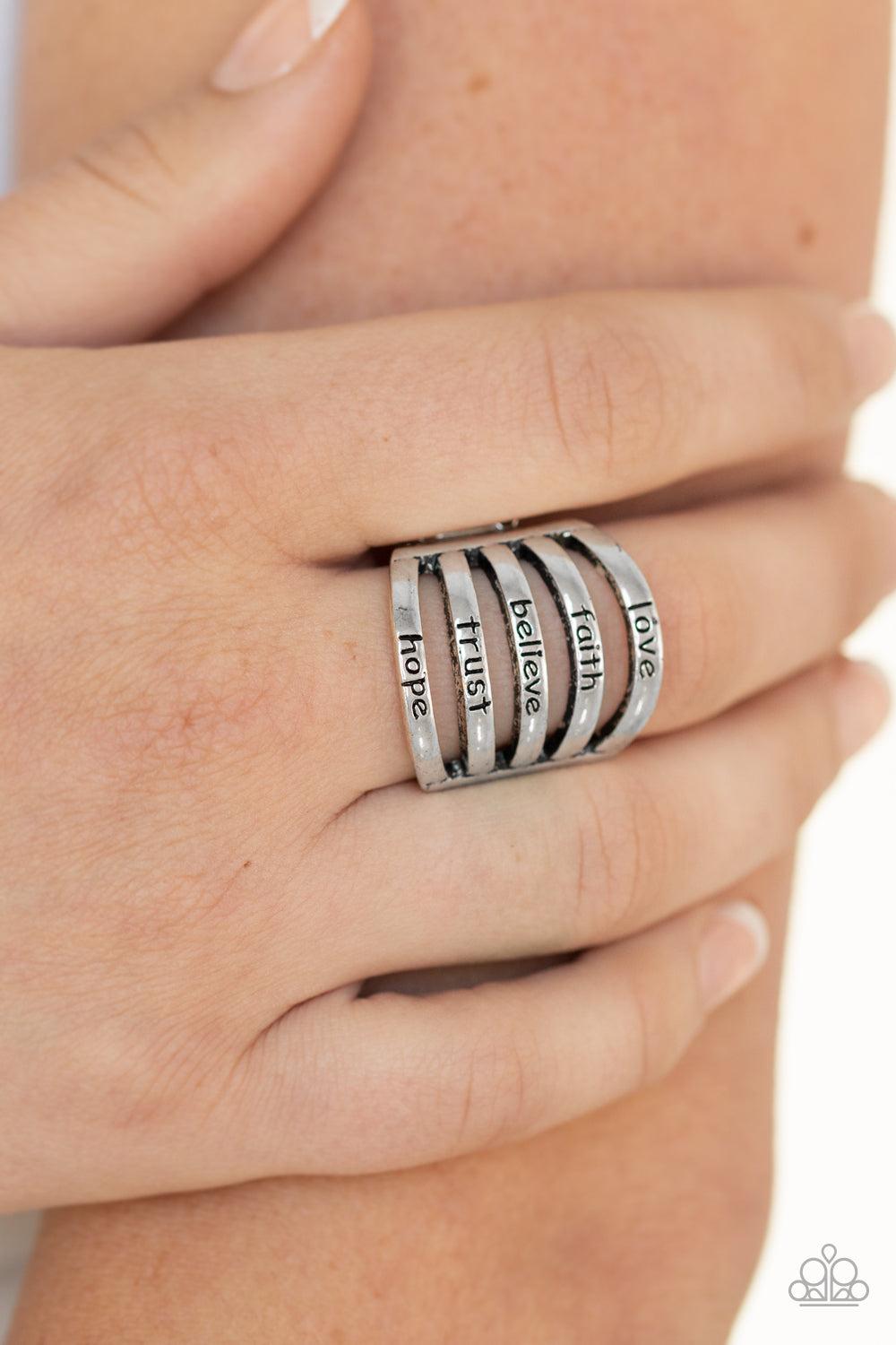 Paparazzi Accessories ✽ Never Lose Faith - Silver Ring✽Flat Rate Ship $4.50✽ - Image #2