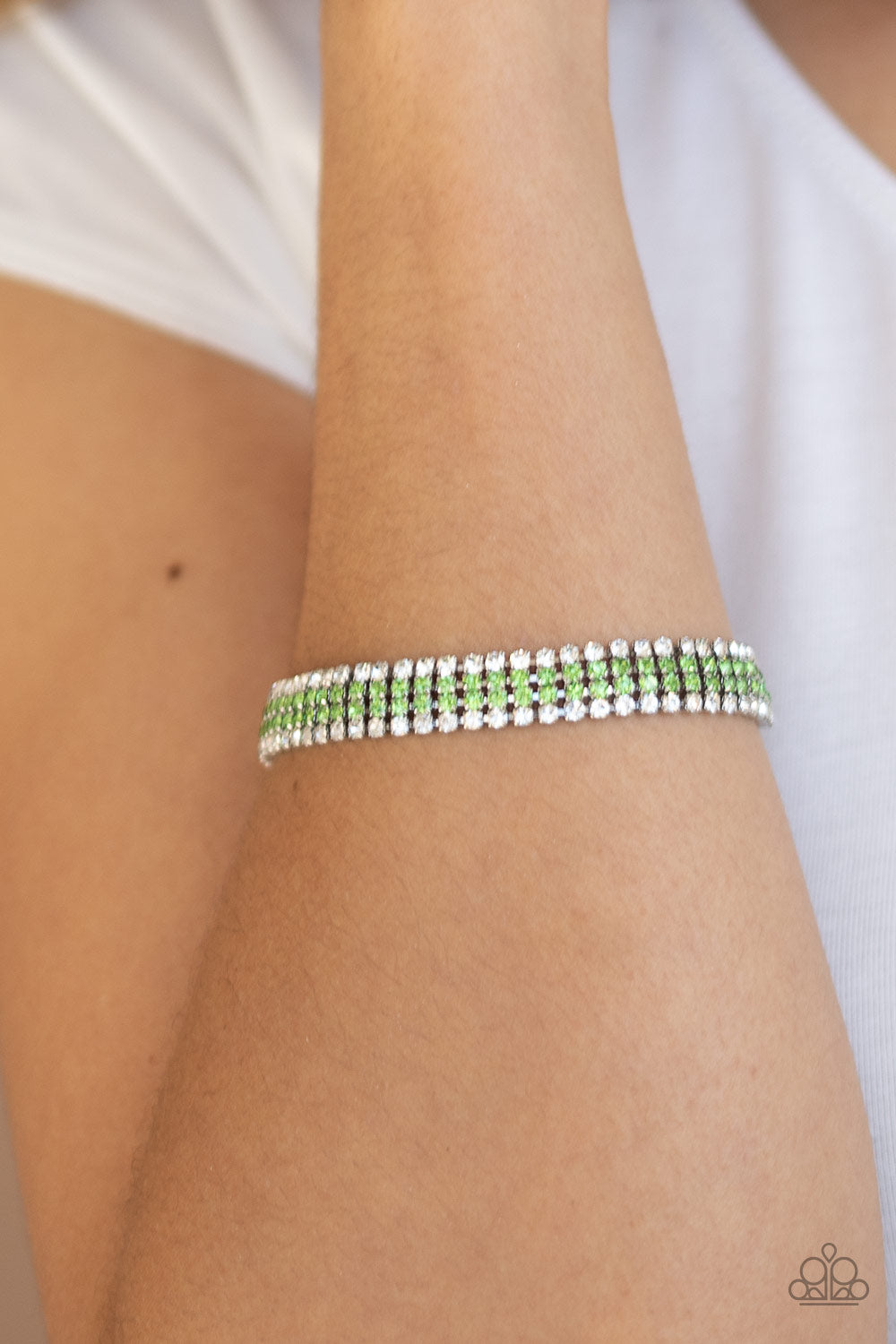 Paparazzi Accessories ✽ Color Me Couture - Green Bracelet✽Flat Rate Ship $4.50✽