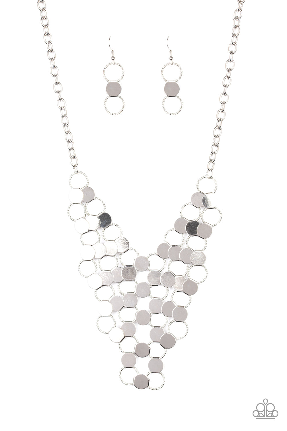Paparazzi Accessories ✽ Net Result - Silver Necklace✽Flat Rate Ship $4.50✽