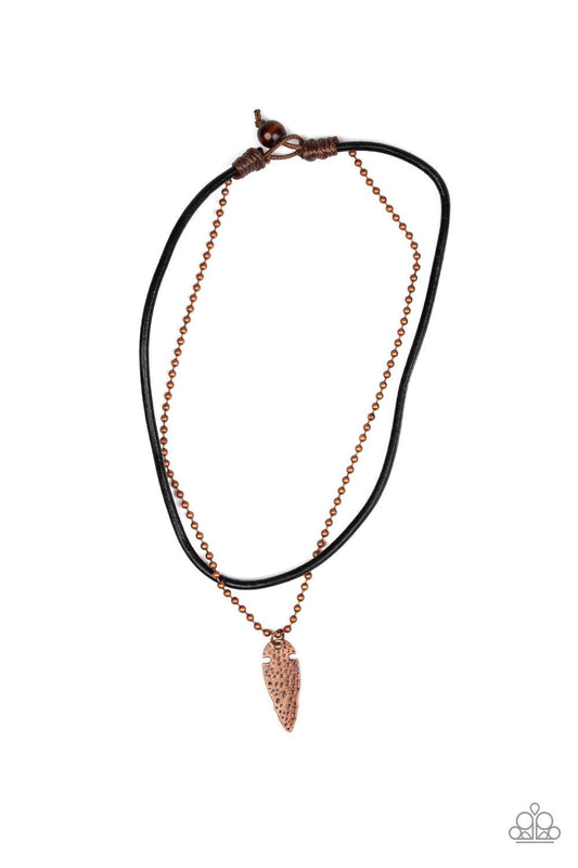 brought✽to✽you✽by✽blingflingbykat✽arrowhead-anvil-copper-mens necklace✽paparazzi-accessories