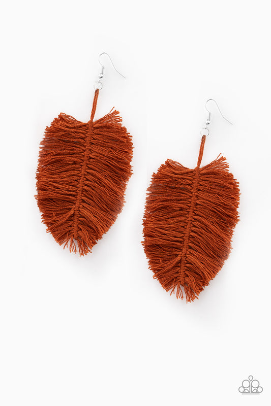 brought✽to✽you✽by✽blingflingbykat✽hanging-by-a-thread-brown-earrings✽paparazzi-accessories