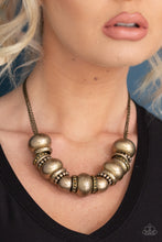 Load image into Gallery viewer, Paparazzi Accessories ✽ Only The Brave - Brass Necklace✽Flat Rate Ship $4.50✽
