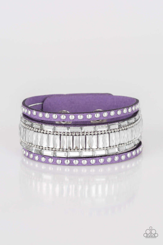 brought✽to✽you✽by✽blingflingbykat✽rock-star-rocker-purple-bracelet✽paparazzi-accessories