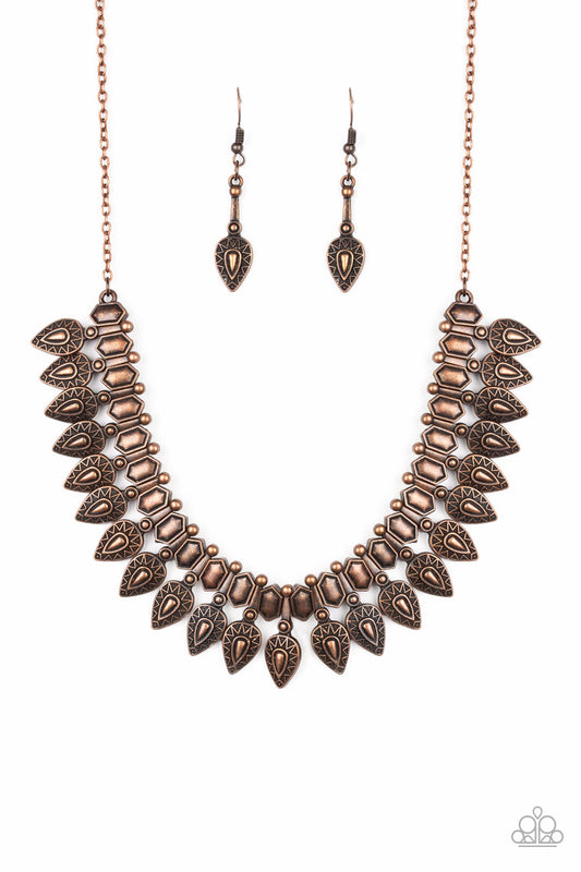 brought✽to✽you✽by✽blingflingbykatwhen-the-hunter-becomes-the-hunted-copper-necklace✽paparazzi-accessories