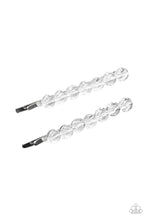 Load image into Gallery viewer, Paparazzi Accessories ✽ Easy On The Hairspray - White Hair Clip✽Flat Rate Ship $4.50✽
