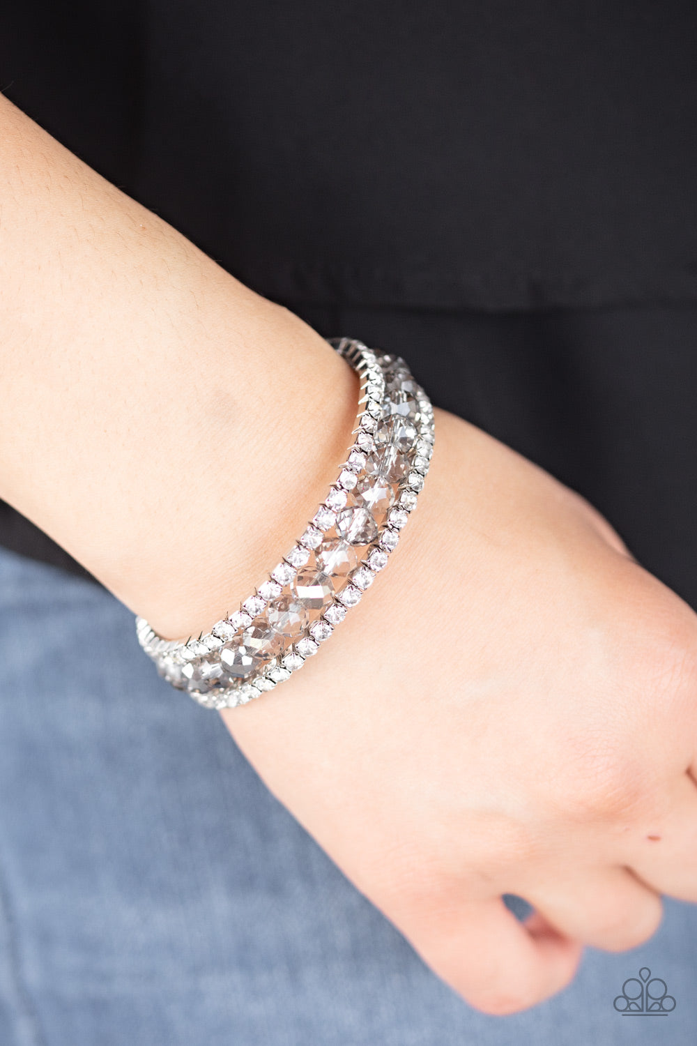 Paparazzi Accessories ✽ Glam-ified Fashion - Silver Bracelet✽Flat Rate Ship $4.50✽