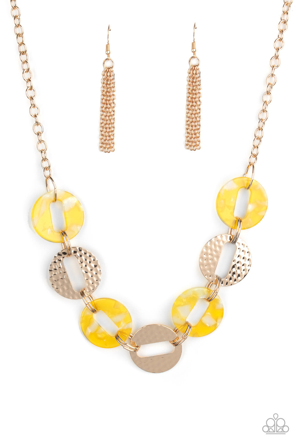 brought✽to✽you✽by✽blingflingbykatretro-retrograde-yellow-necklace✽paparazzi-accessories