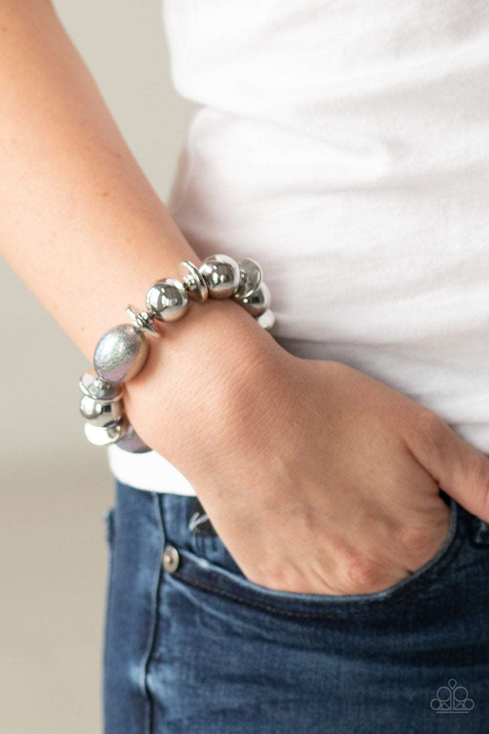 Paparazzi Accessories ✽ Big League Luster - Silver Bracelet✽Flat Rate Ship $4.50✽